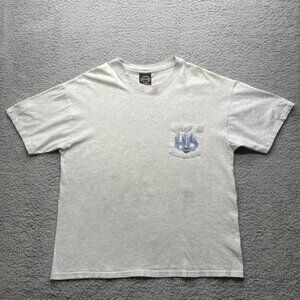 Vintage Harley Davidson Graphic St. Pete Beach FL T-Shirt Mens Size XL USA